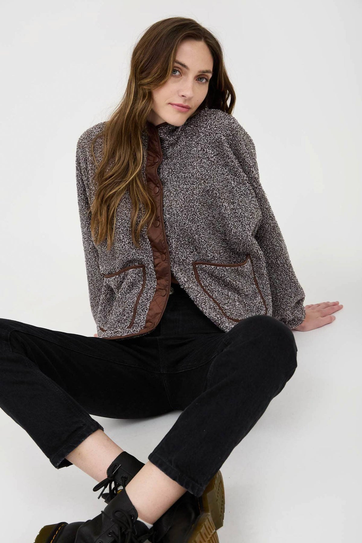 Fleece Snap Button Jacket