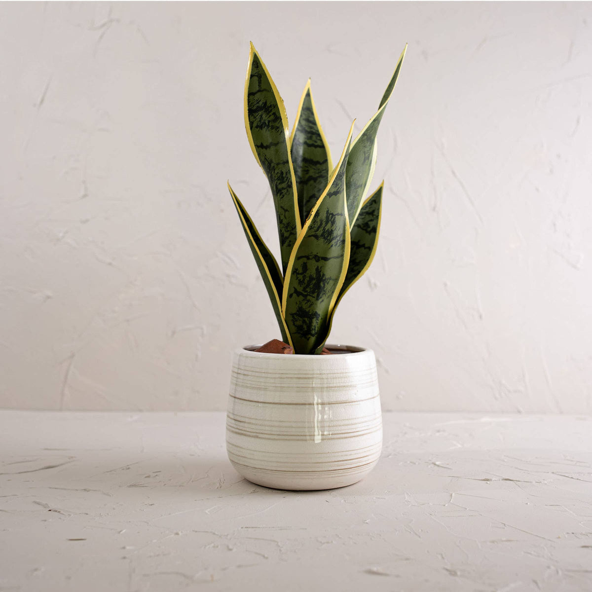 White Swirl Ceramic Planter Pot