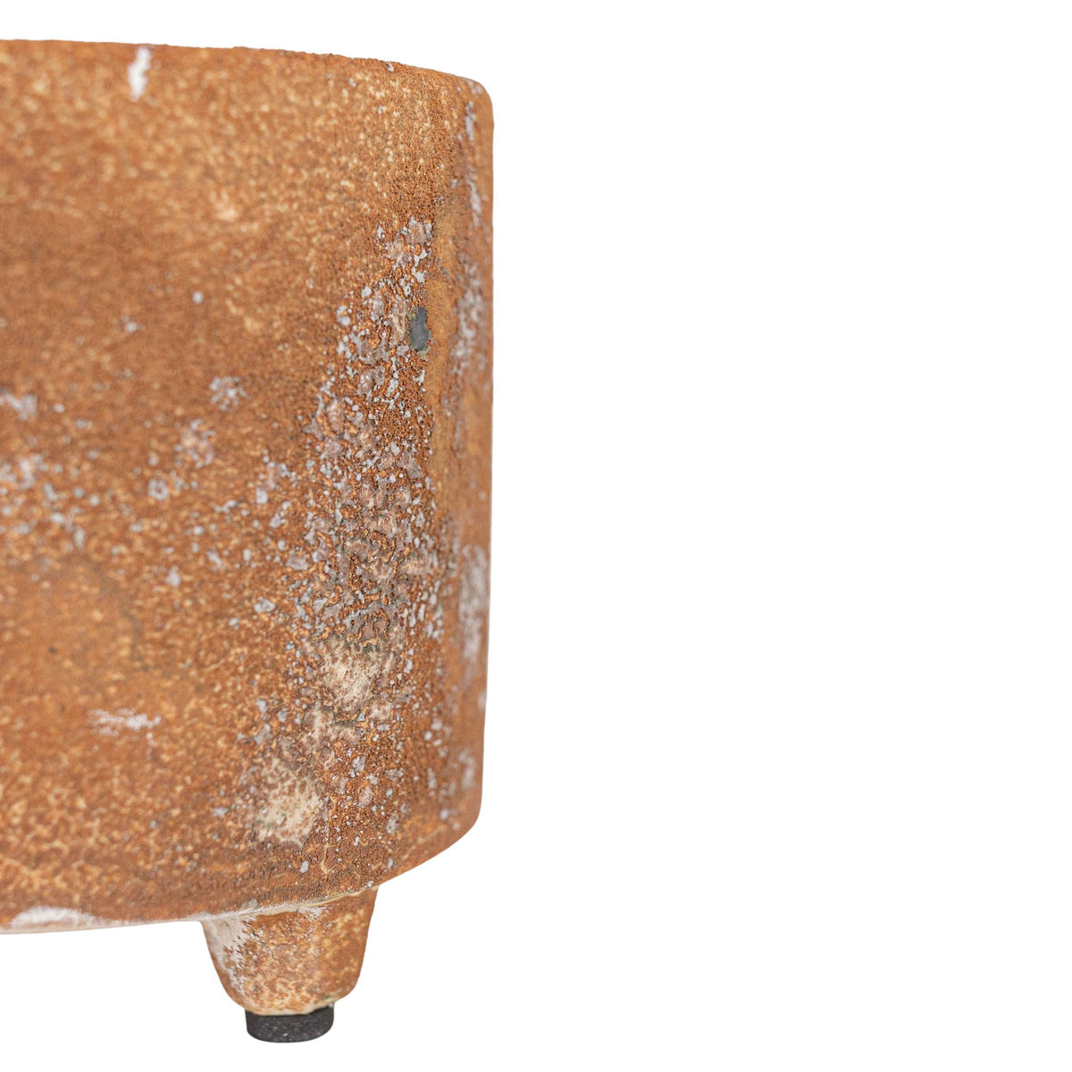 Griffin Rustic Matte Rust Footed Garden Ceramic Planter Pot