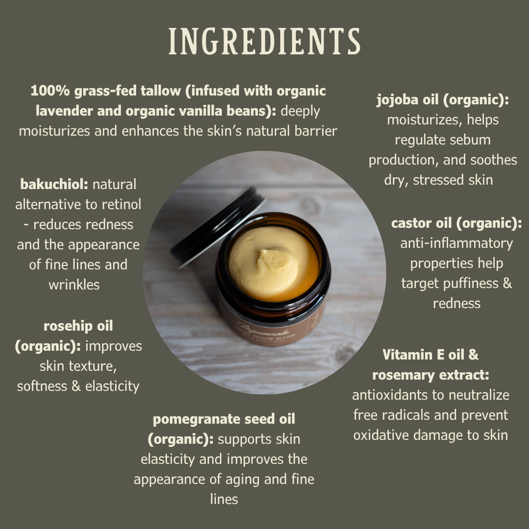 Rejuvenate Facial Tallow Butter with Bakuchiol