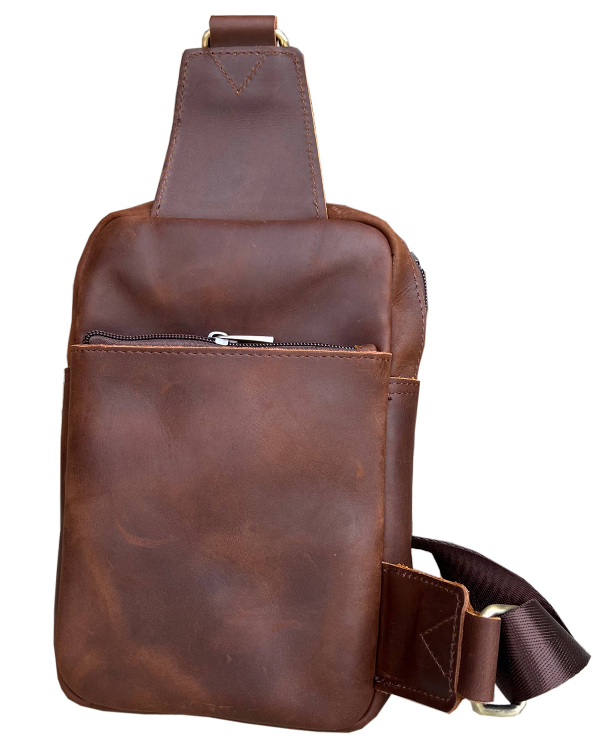 Unisex Leather Crossbody Travel Bag