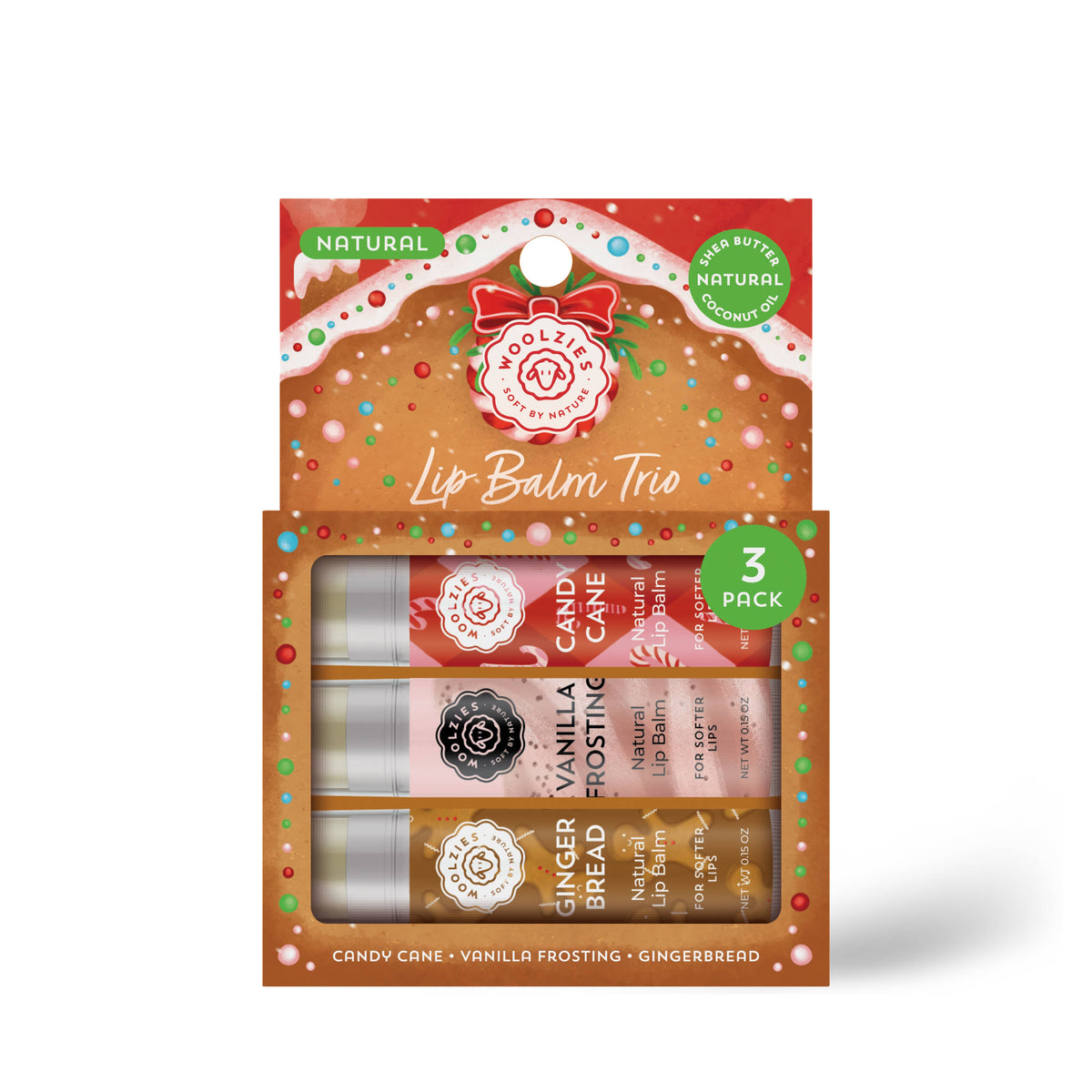Christmas Candy House Lip Balm Trio