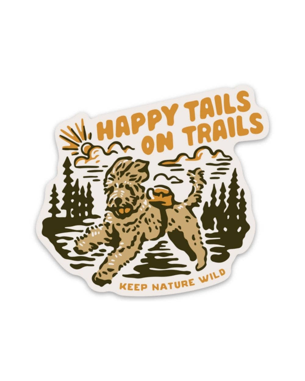 Happy Tails on Trails Dog Sticker
