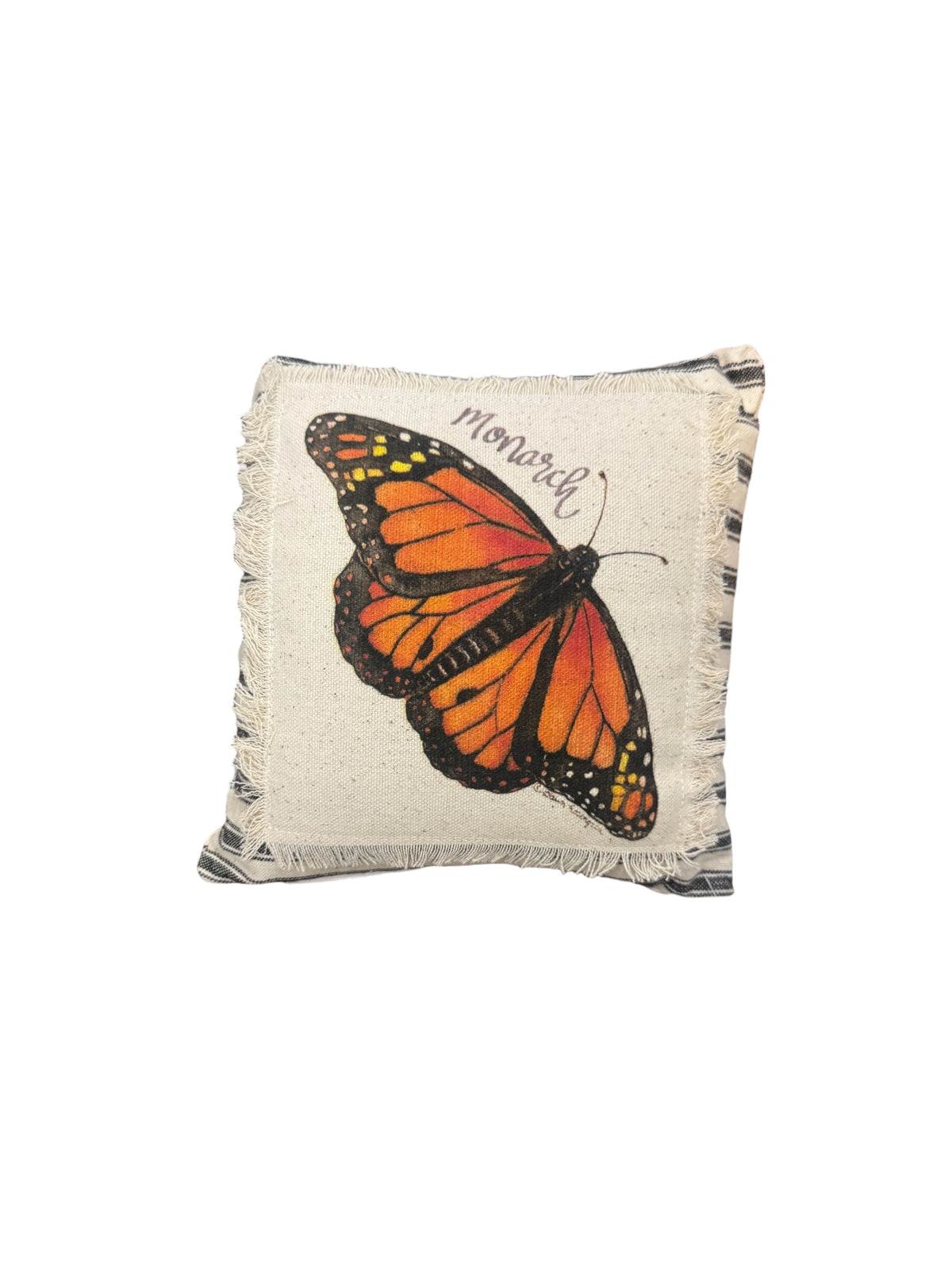 6x6" Butterfly Pillow- Monarch