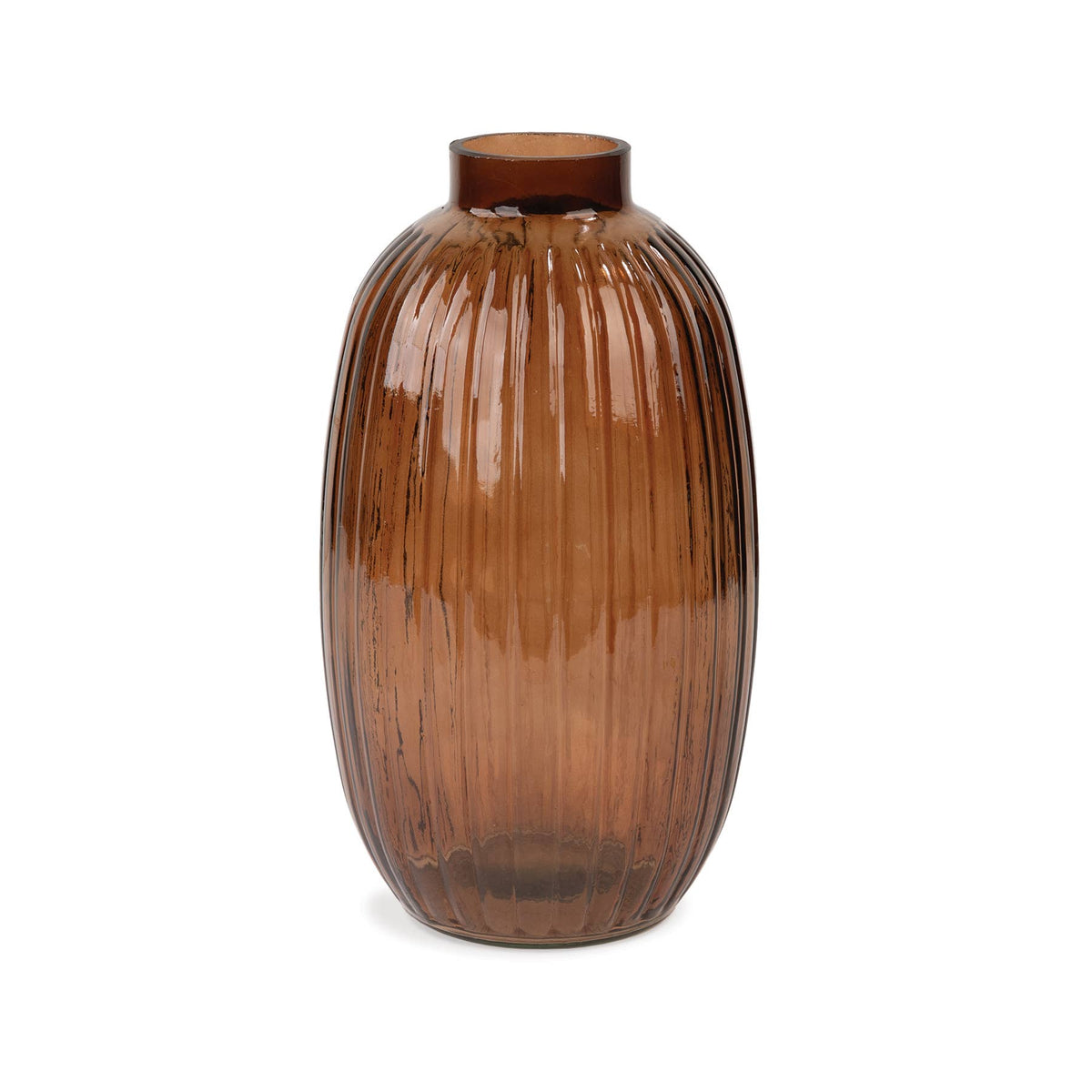 Tall Amber Vase