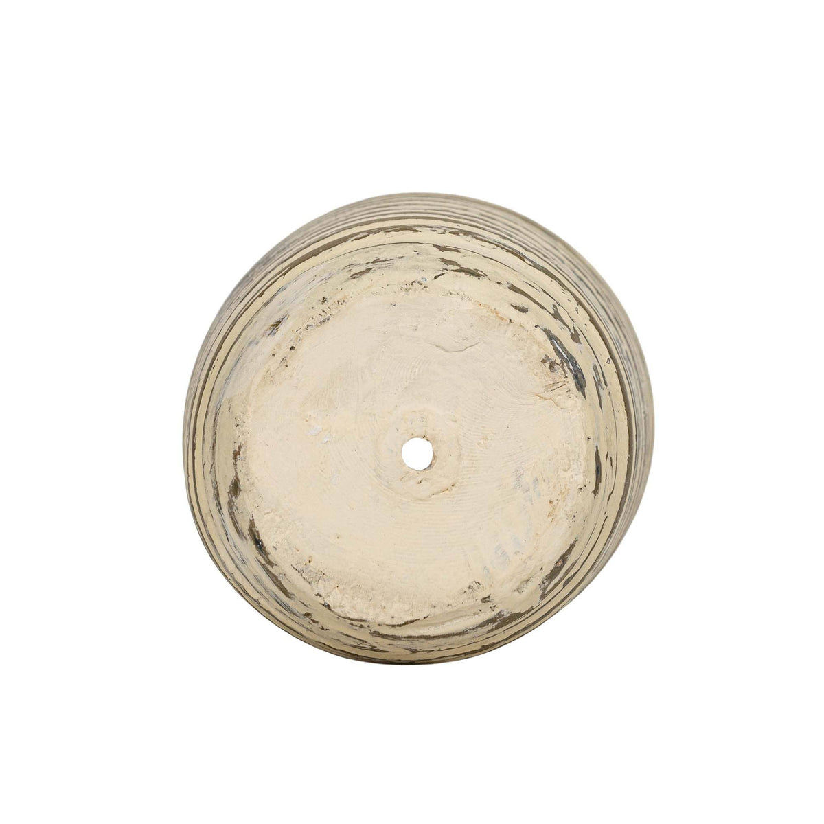 Gideon Distressed Ribbed Garden Planter Pot Cream Terracotta