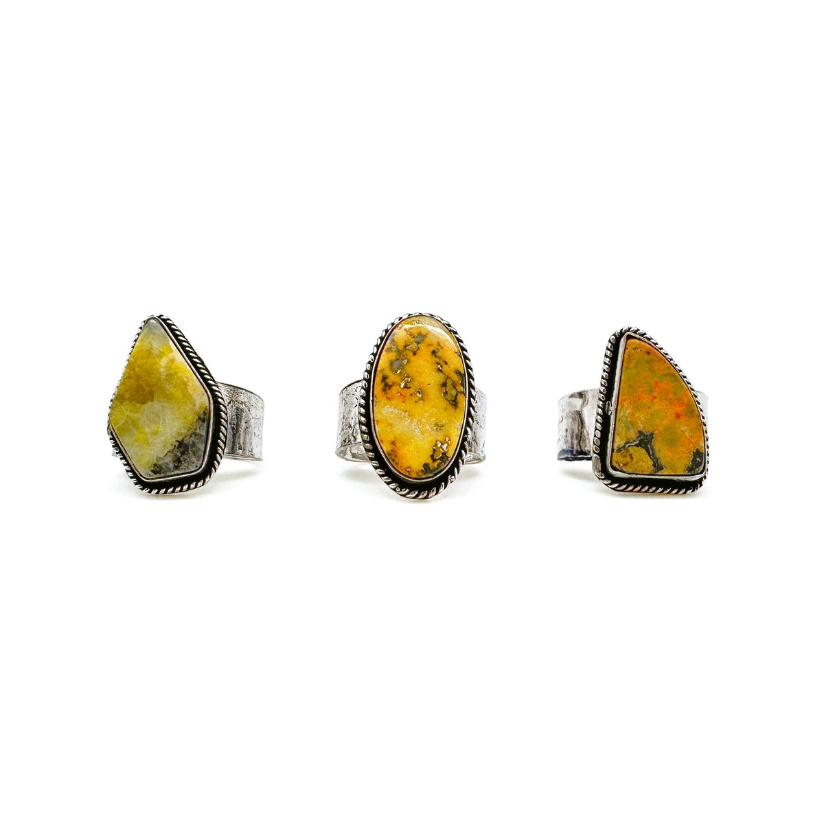 Semiprecious Stone Ring - Bumblebee Jasper