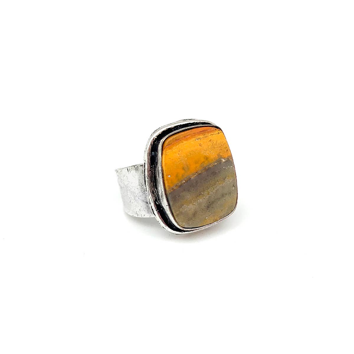 Semiprecious Stone Ring - Bumblebee Jasper