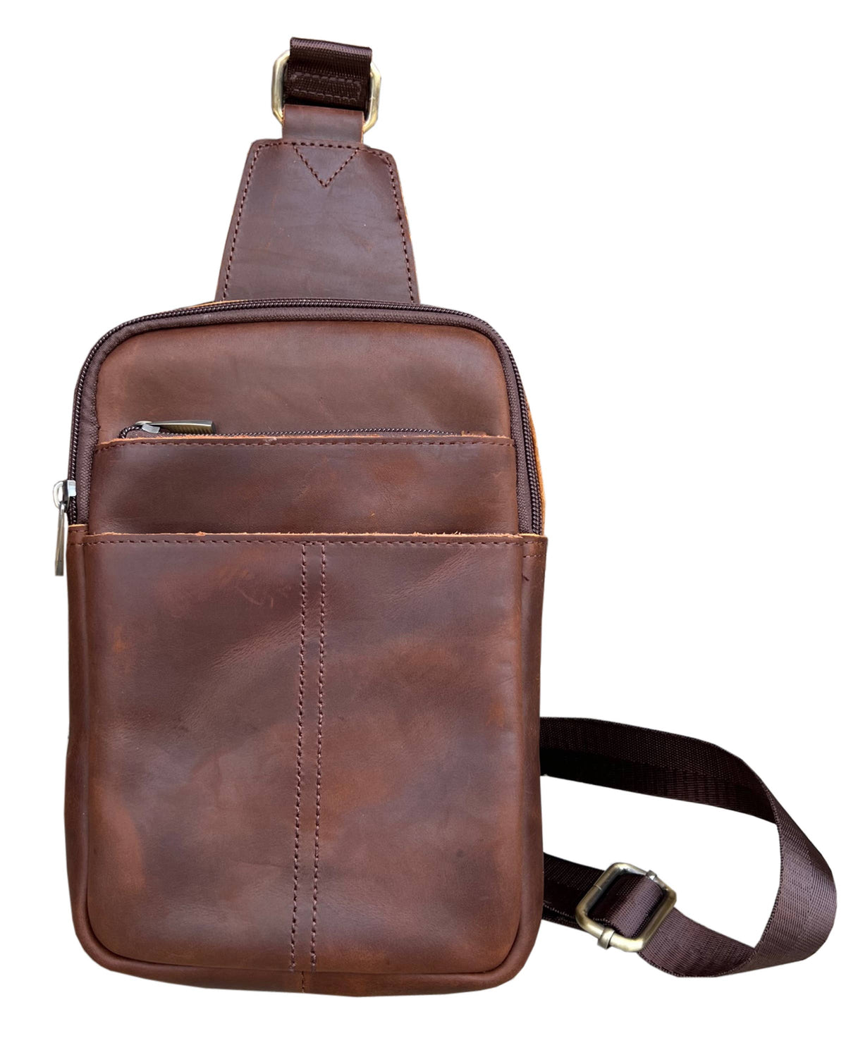 Unisex Leather Crossbody Travel Bag