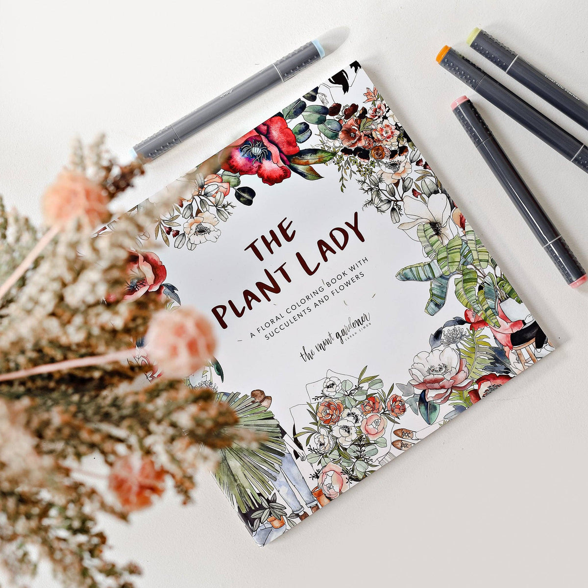 The Plant Lady: A Floral Adult Coloring Book -Valentine Gift