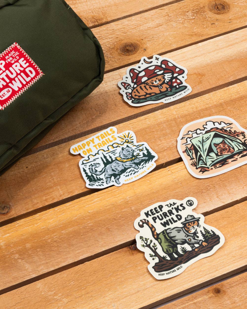 Happy Tails on Trails Cat Sticker