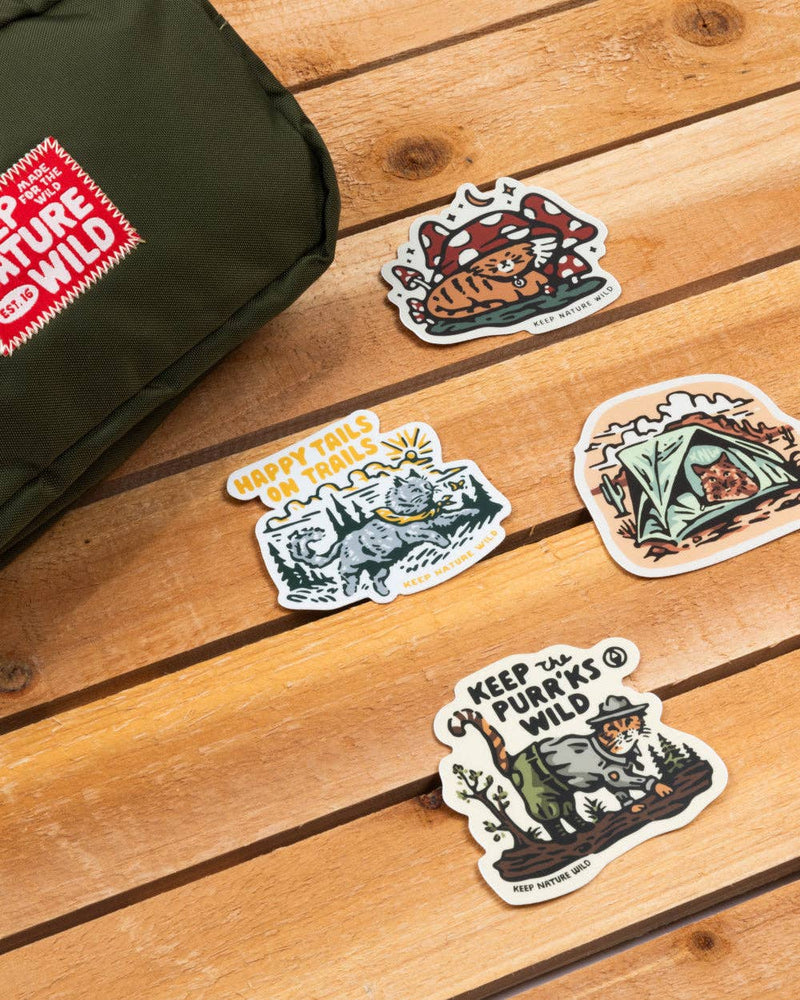 Happy Tails on Trails Cat Sticker