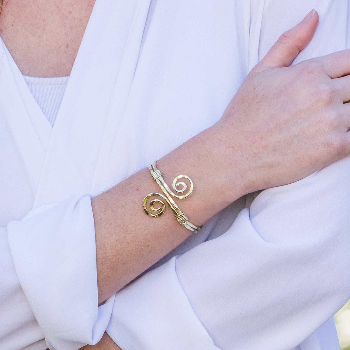 Gold Plated Adjustable Cuff Bracelet
