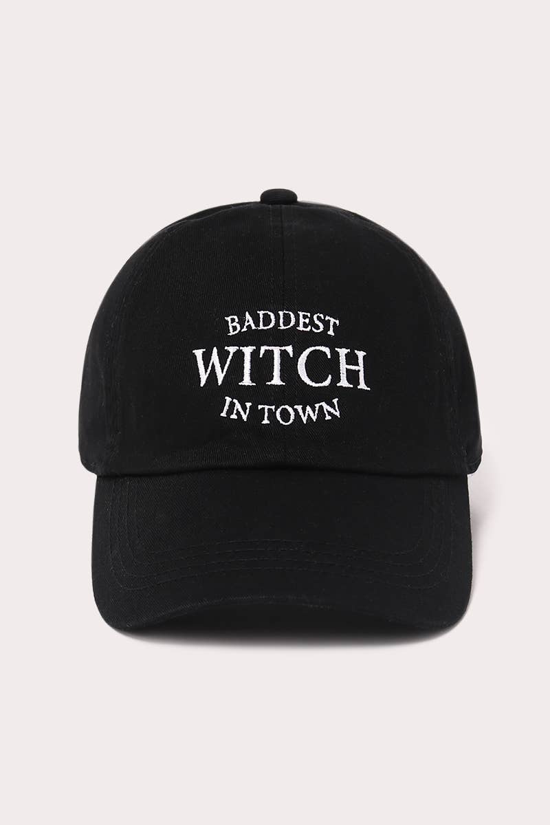 Baddest Witch in Town Embroidery Baseball Cap