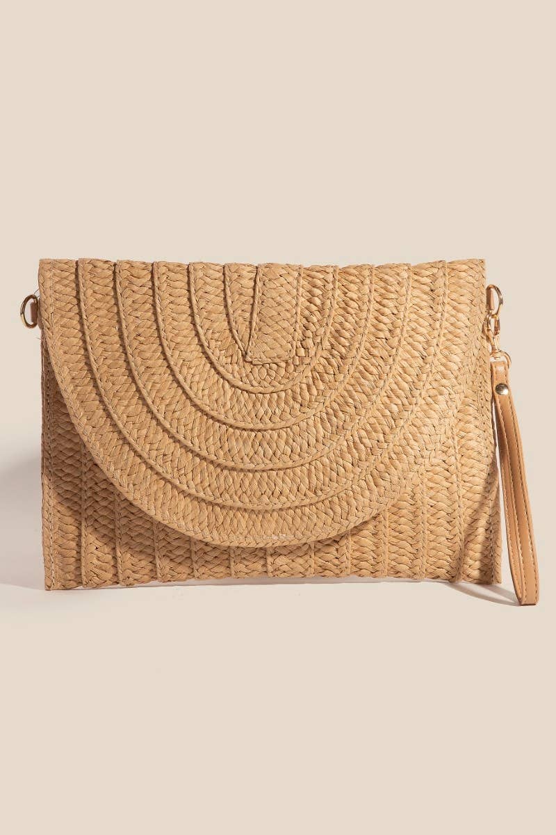Braided Envelope Clutch Bag