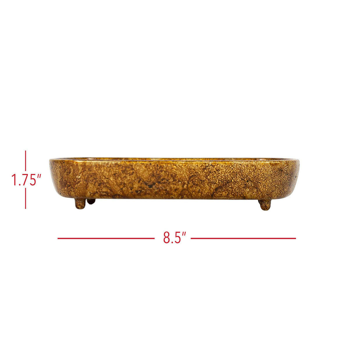 Ansel Antique Brass Footed Vanity Tray Cast Iron