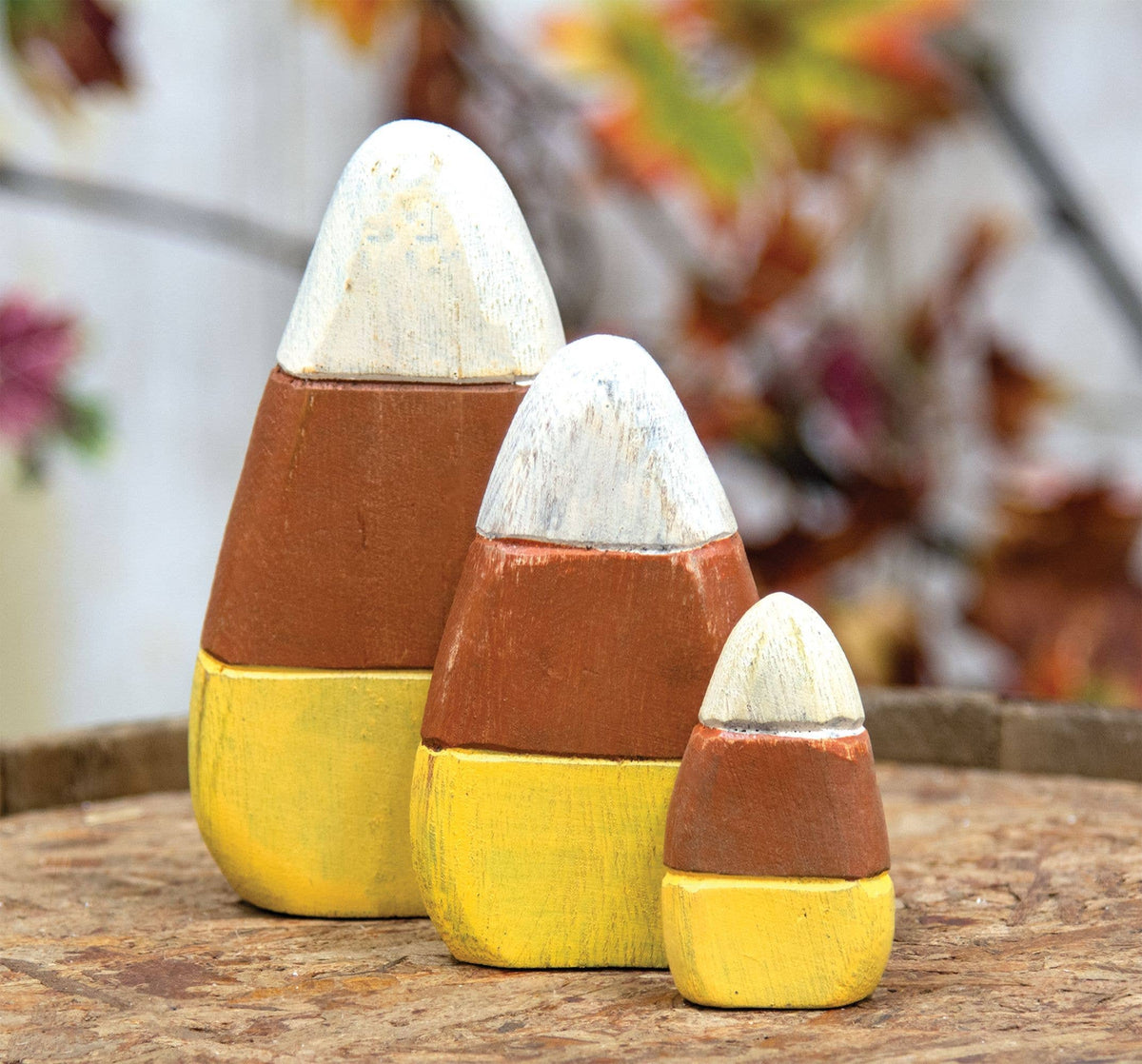 Wooden Candy Corn, 3 Piece Set