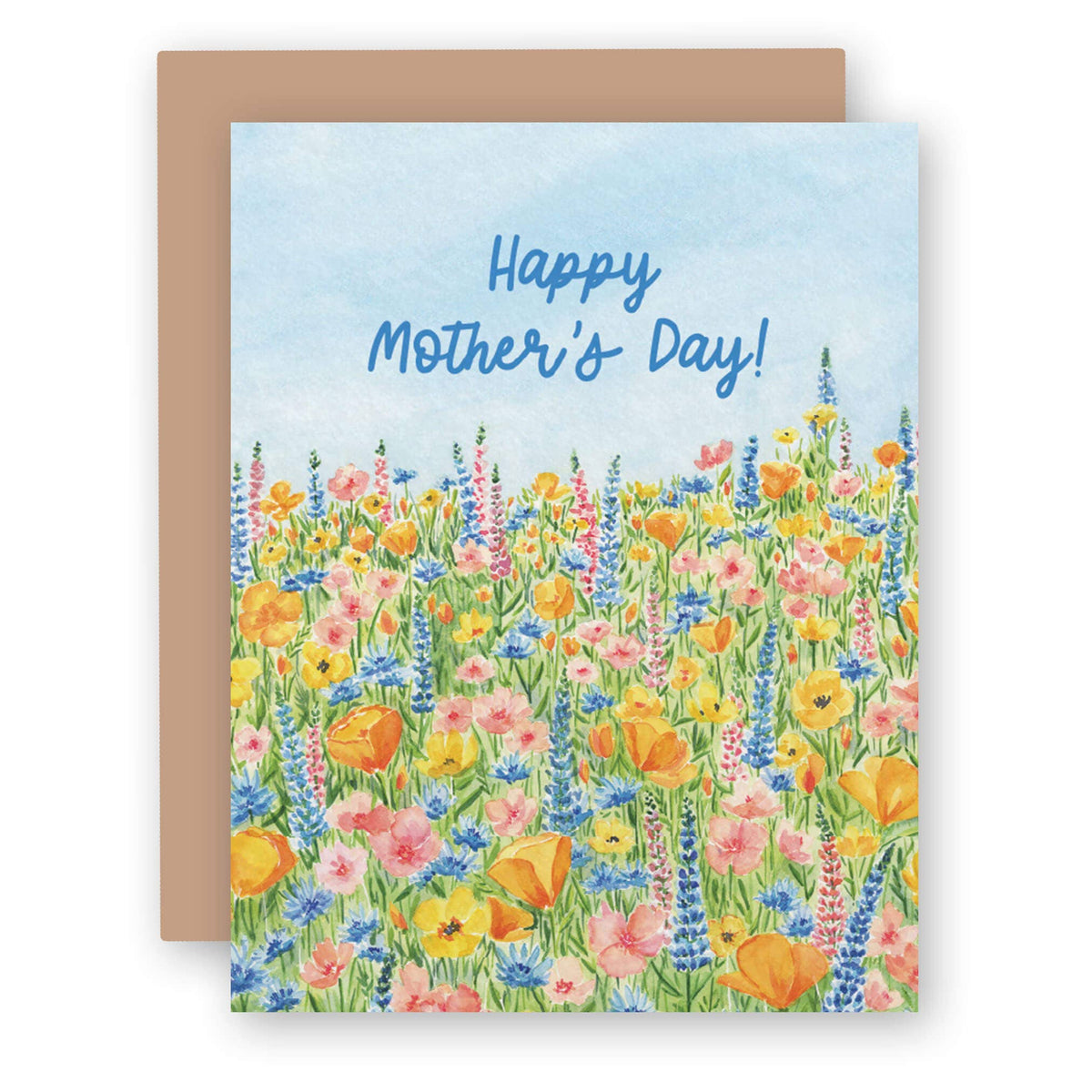 Spring Colors Mother’s Day Card | Bright Wildflower Field
