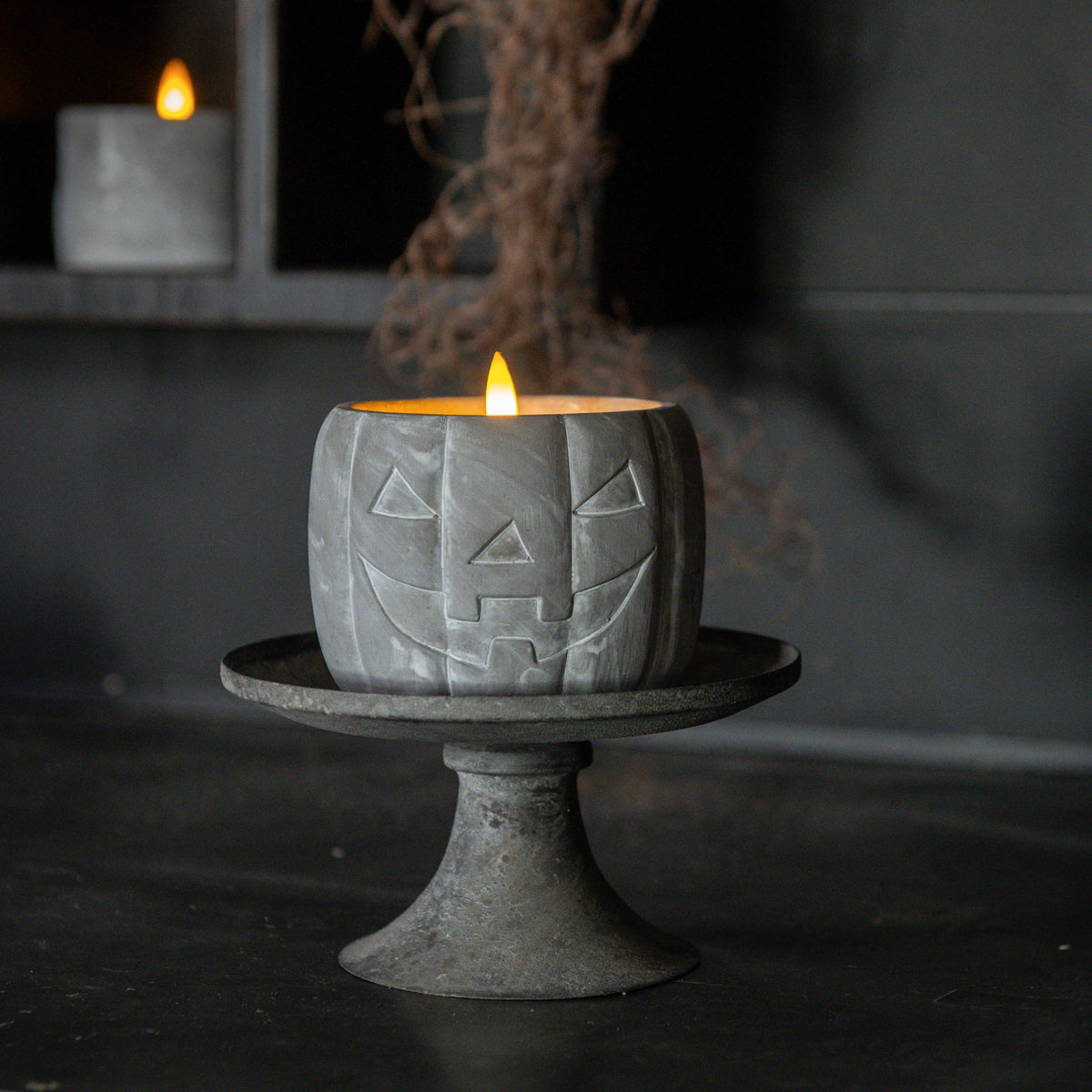 3.75" Jack-O-Latern 3D Flame Candle