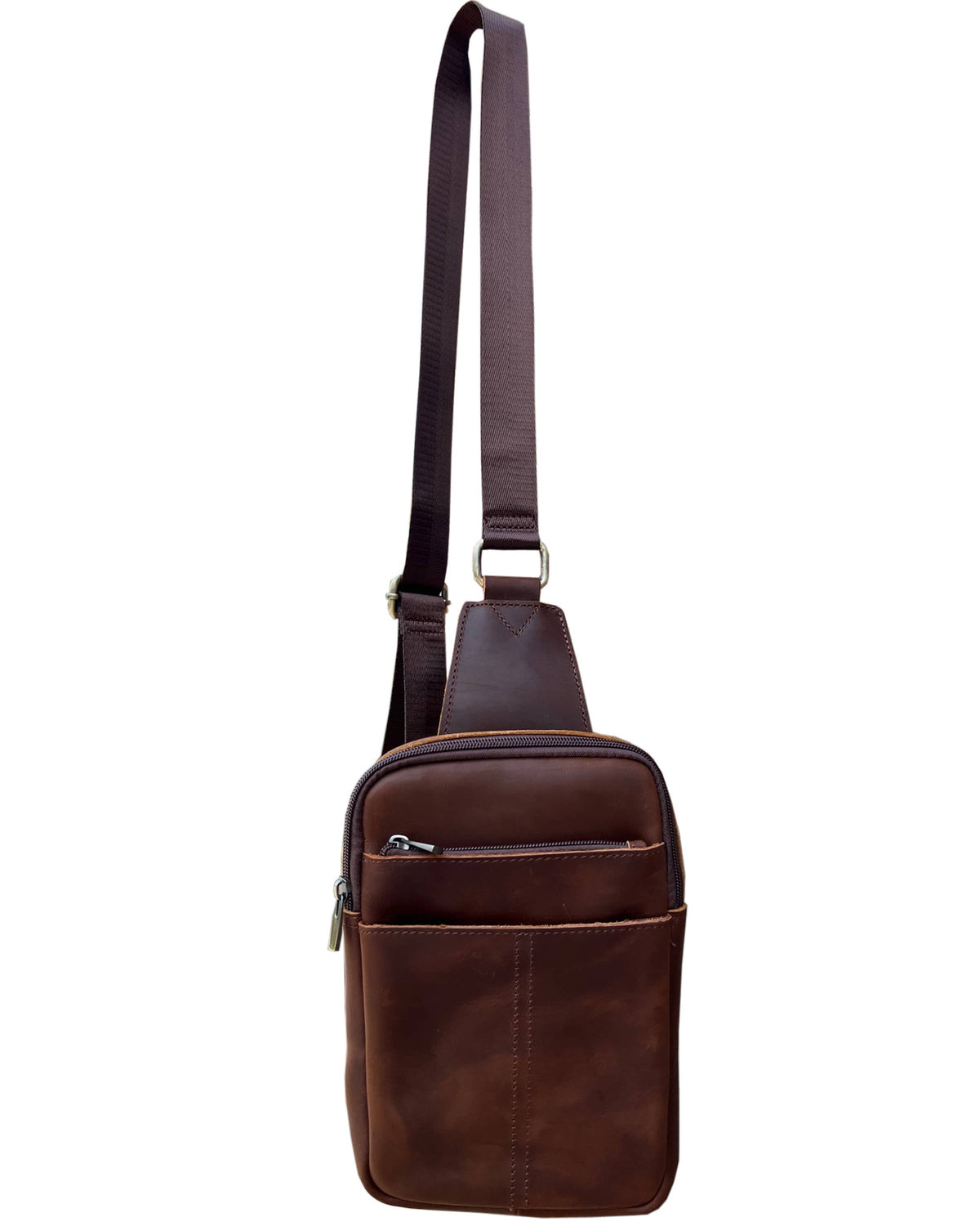 Unisex Leather Crossbody Travel Bag