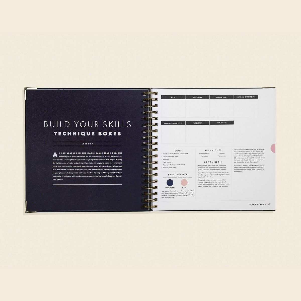 How-to Watercolor Book: Modern Watercolor Botanical (Spiral)