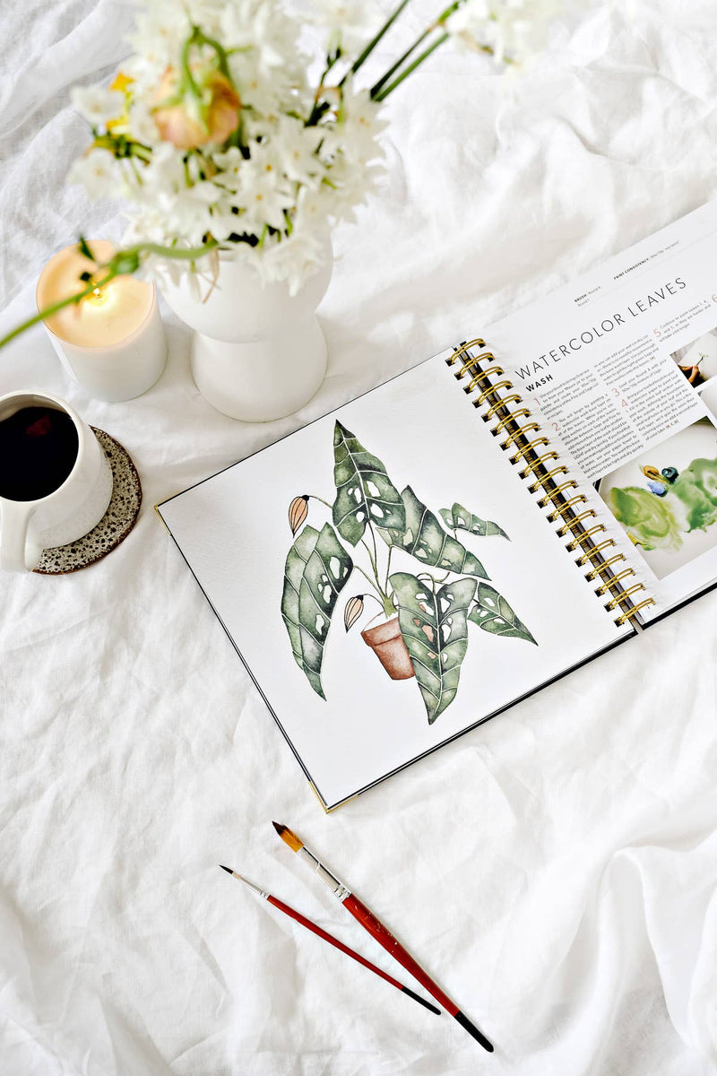 How-to Watercolor Book: Modern Watercolor Botanical (Spiral)