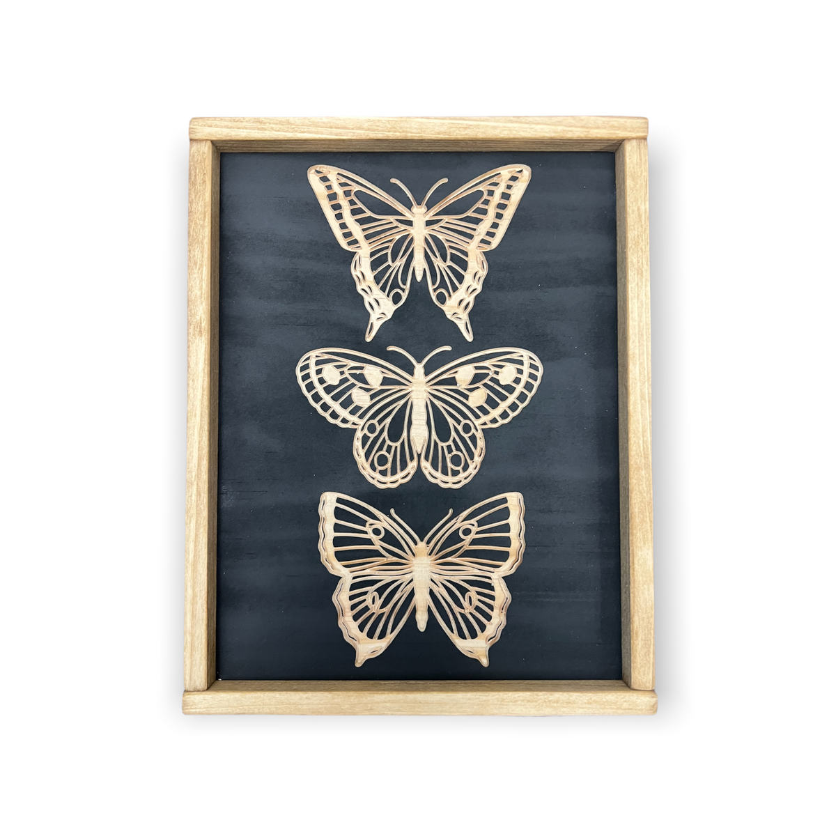 8X10 Butterfly Trio Carved Sign