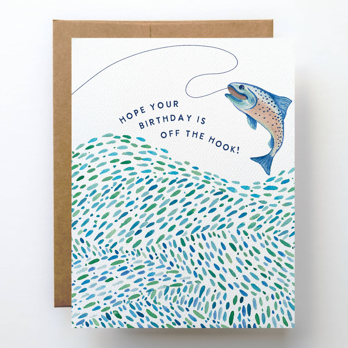 Fishing Birthday Card | Jumping Fish Pun Design