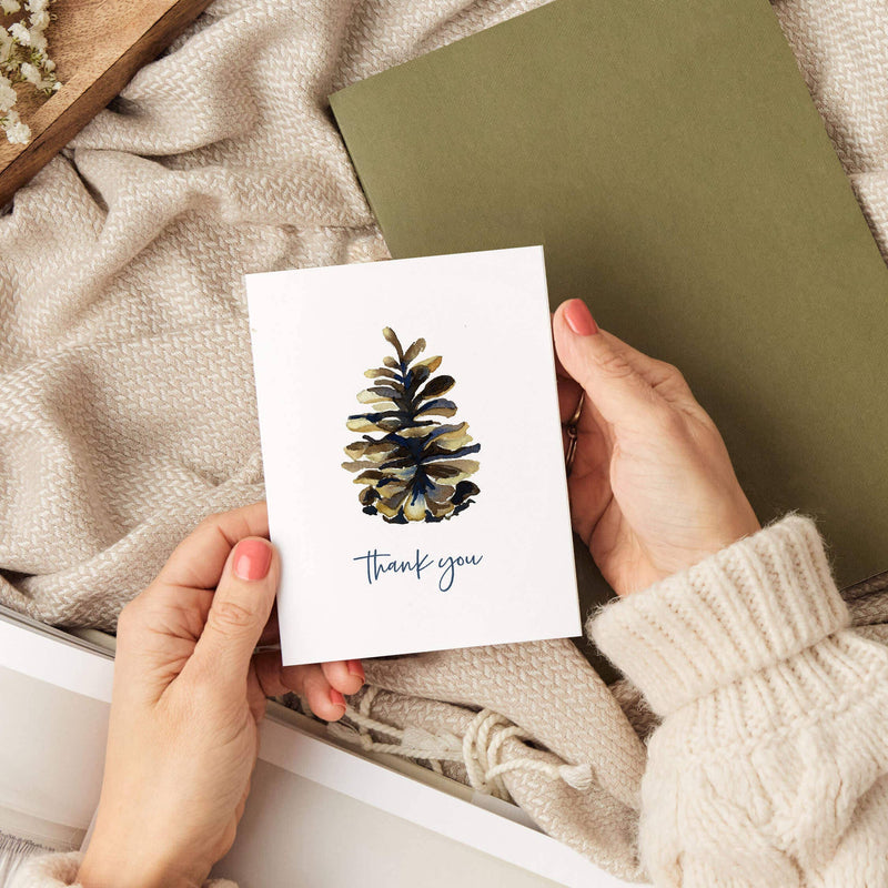 Pinecone Thank You Card | Outdoorsy Design