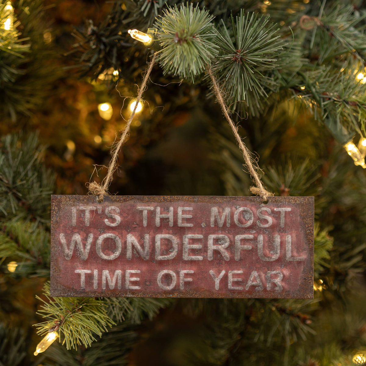 Most Wonderful Time of the Year Metal Ornament