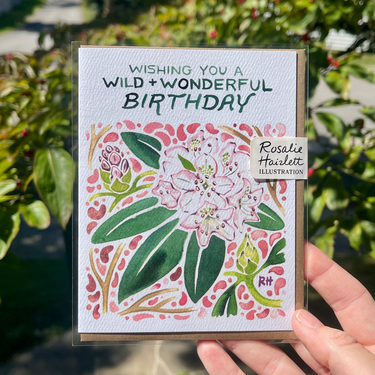 Wild & Wonderful Rhododendron Birthday Card