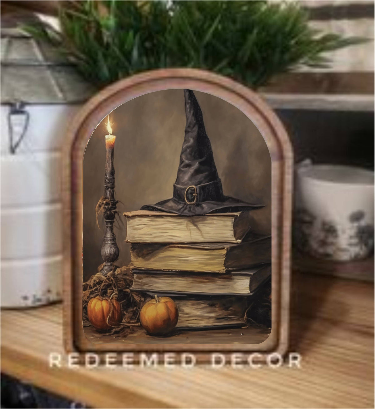 Halloween Books Framed Art Arch