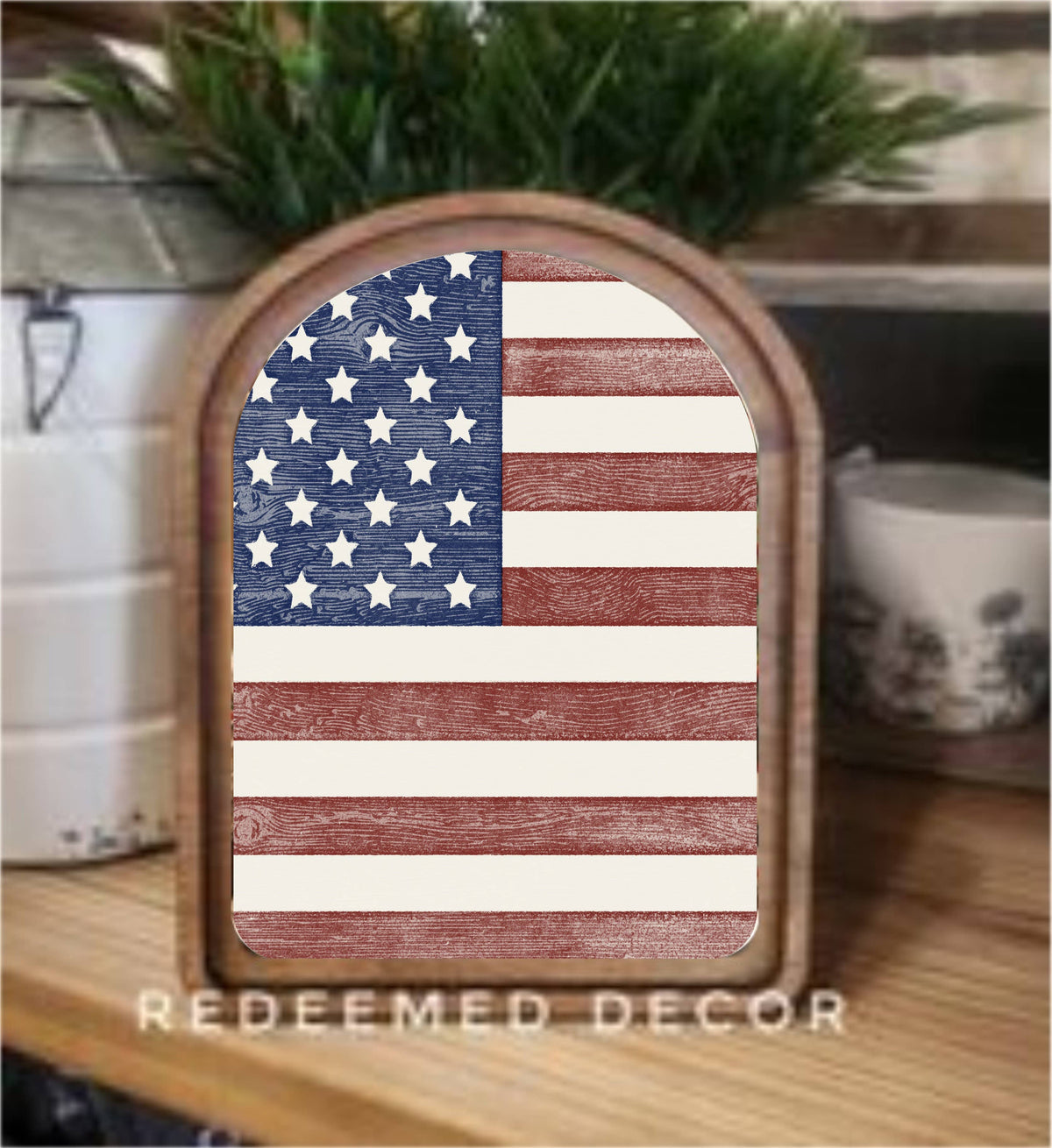 Arch Top American Flag