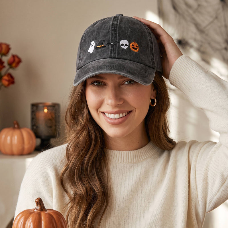 HALLOWEEN ICONS Embroidered Baseball Cap