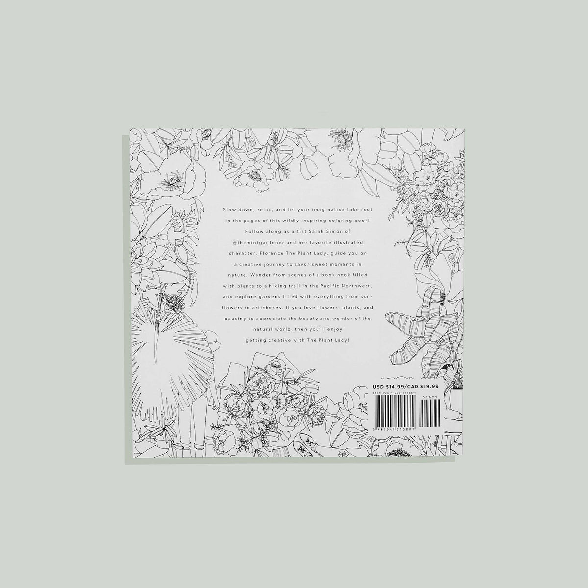 The Plant Lady: A Floral Adult Coloring Book -Valentine Gift