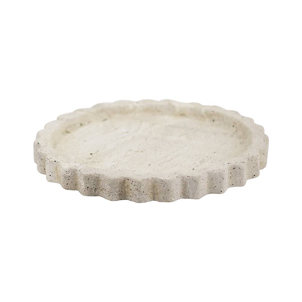 D12x1.5" Decorative Tray - Beige