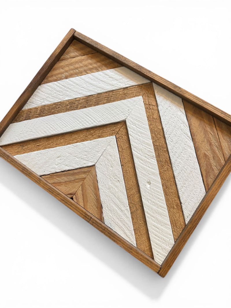 8x12" White Wood Mosaic