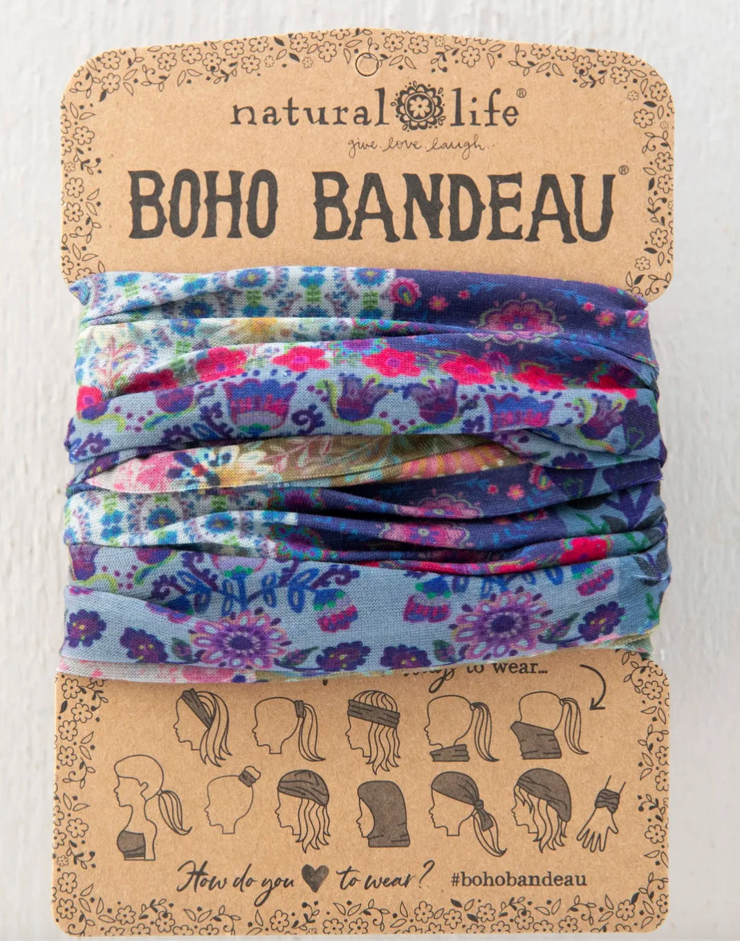 Boho Bandeau-Blue Patchwork
