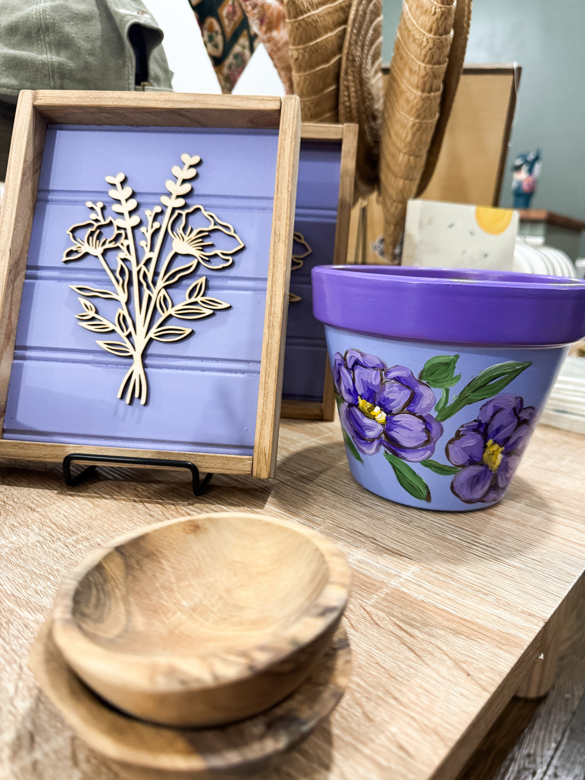 Periwinkle Painted Pots