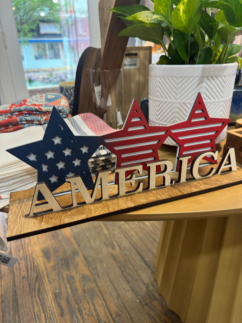 AMERICA Wood Self Sitter