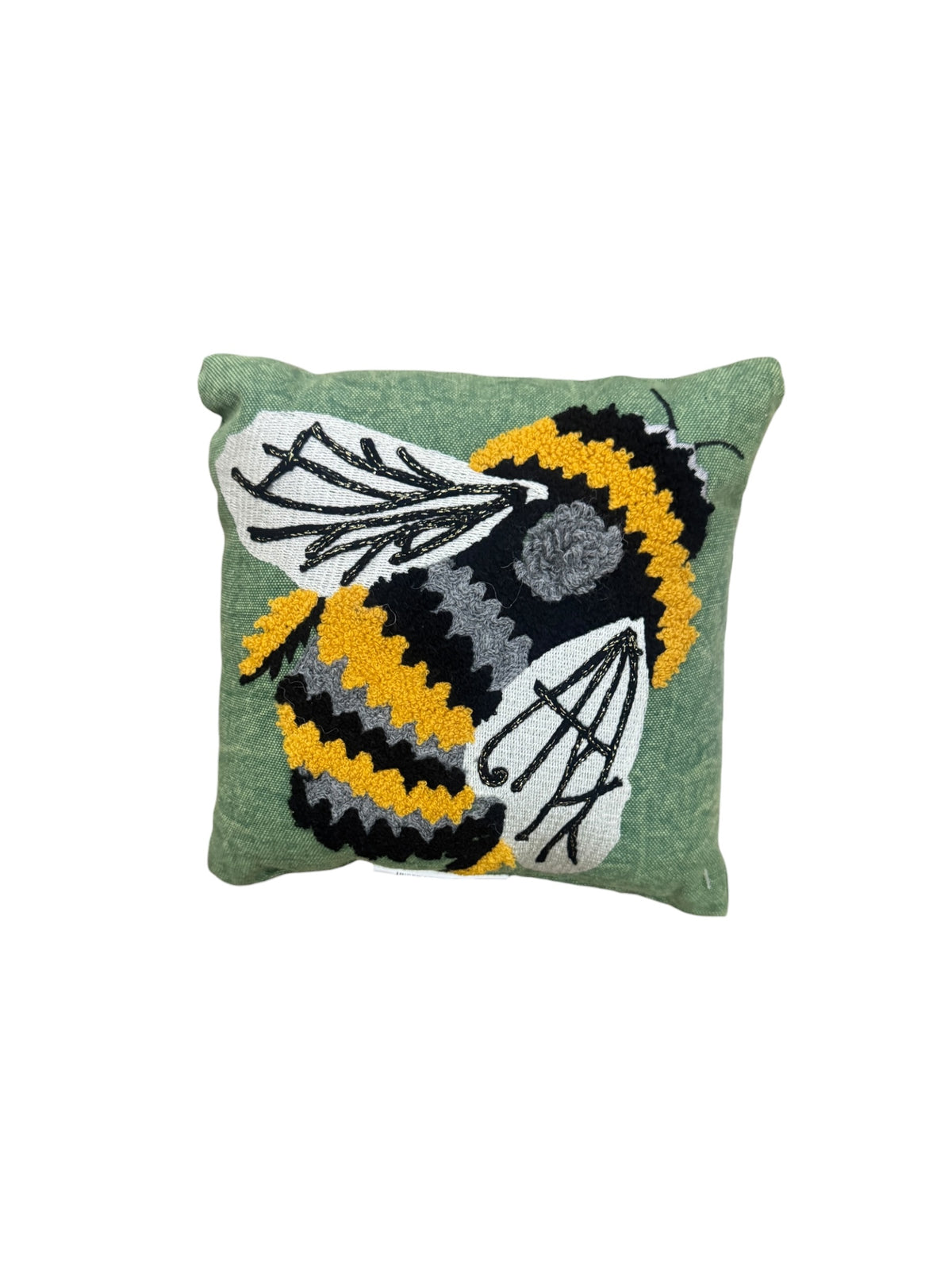 6x6" Green Bug Pillow- Bee