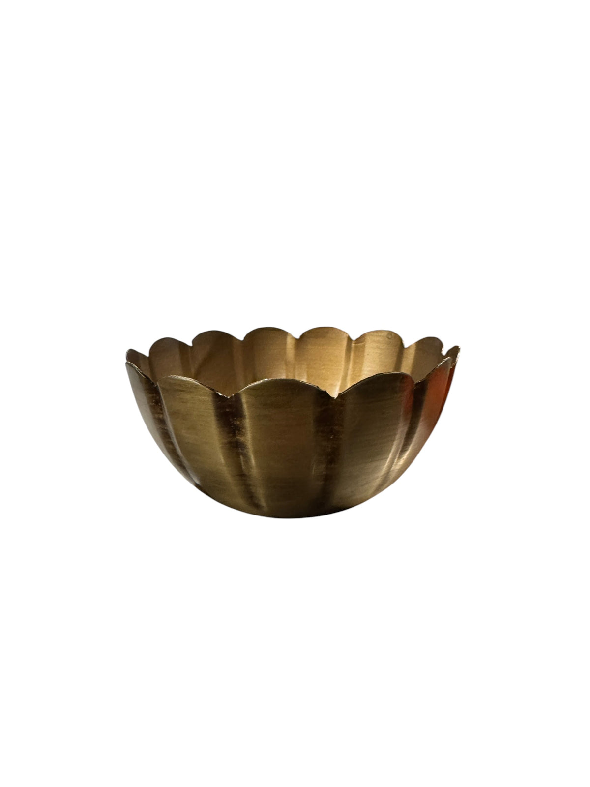 Scalloped Brass Mini Bowl