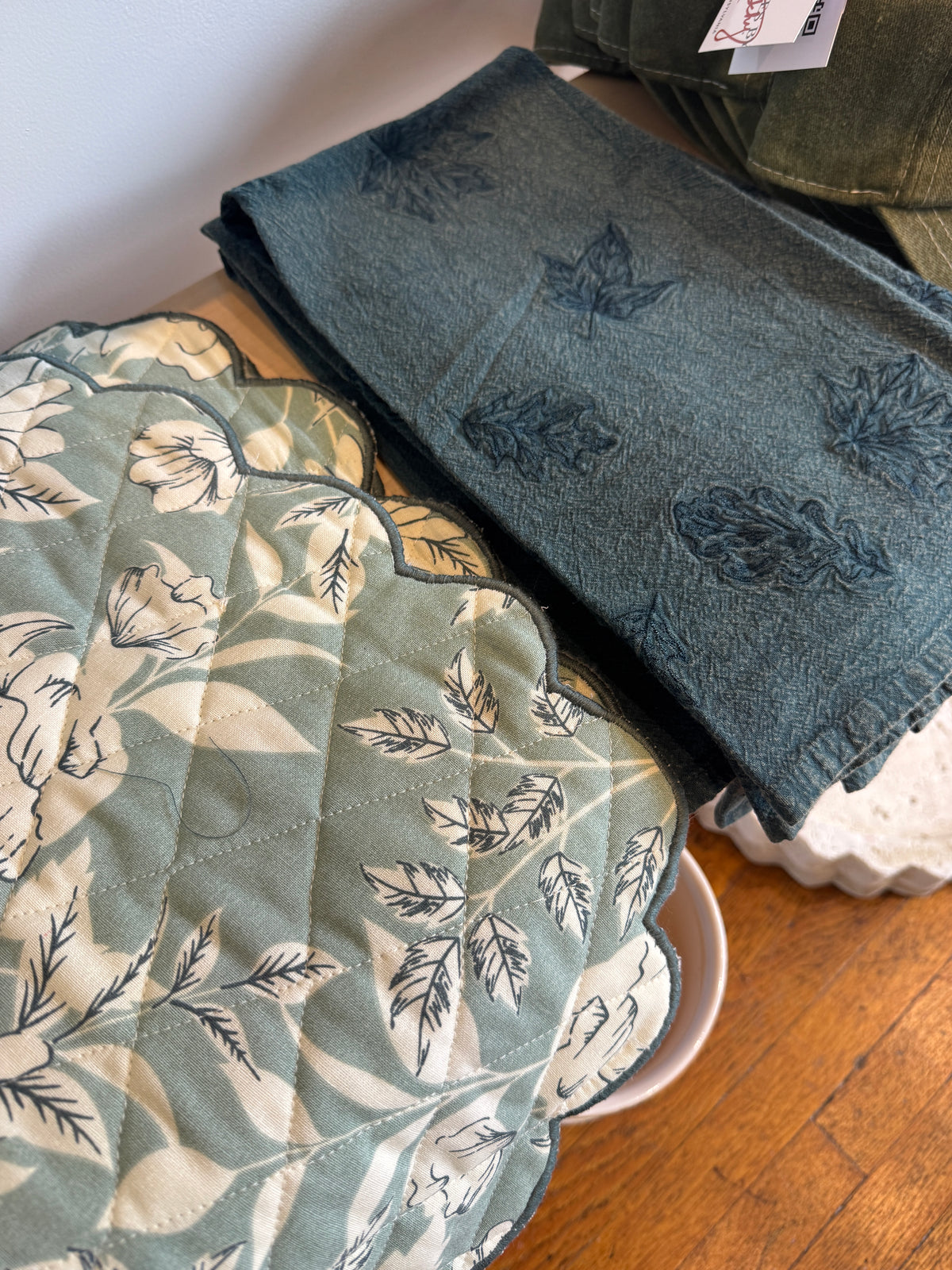 Dusty Blue Floral Placemats