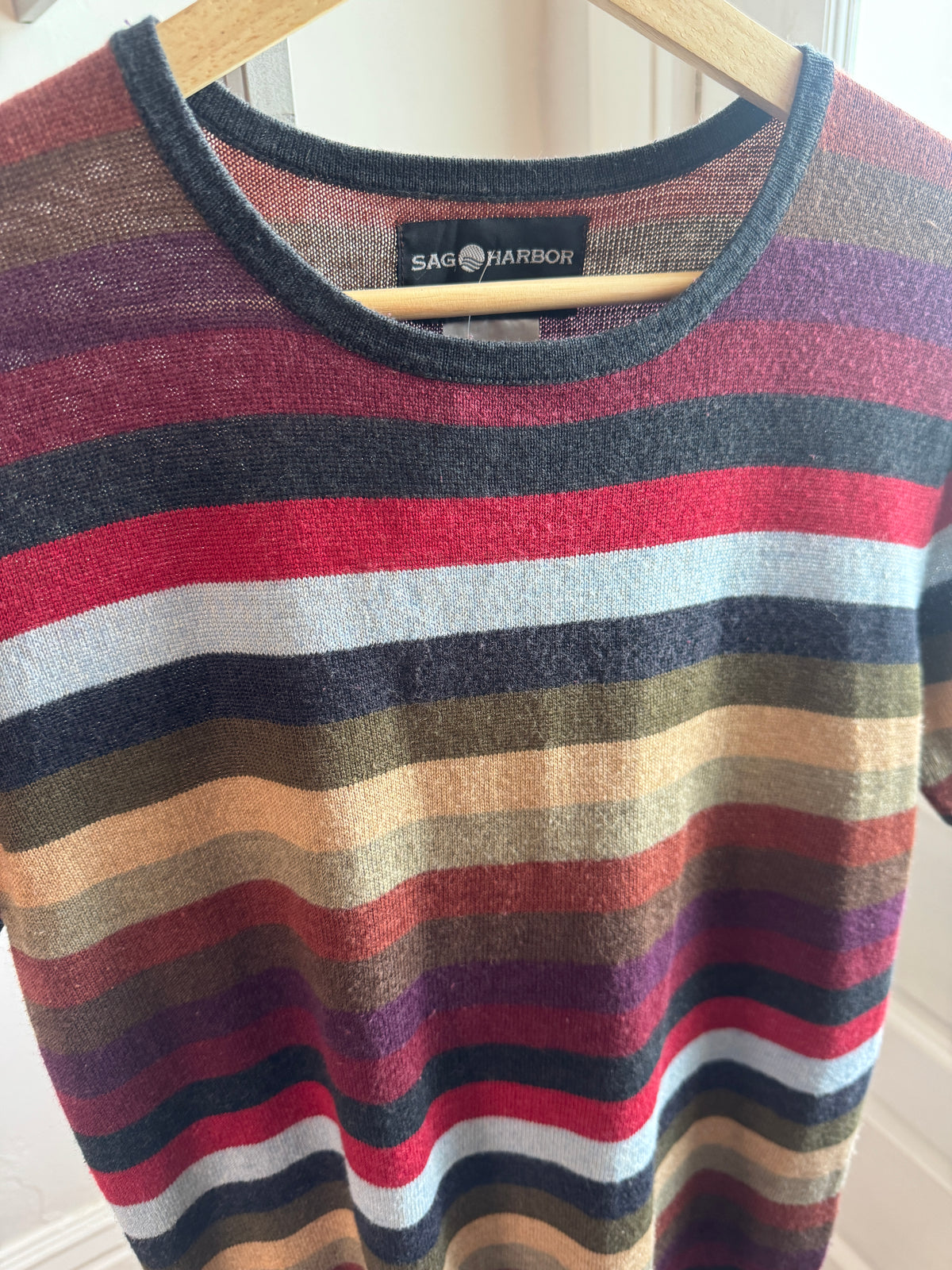Sag Harbor Striped Knit Top- S