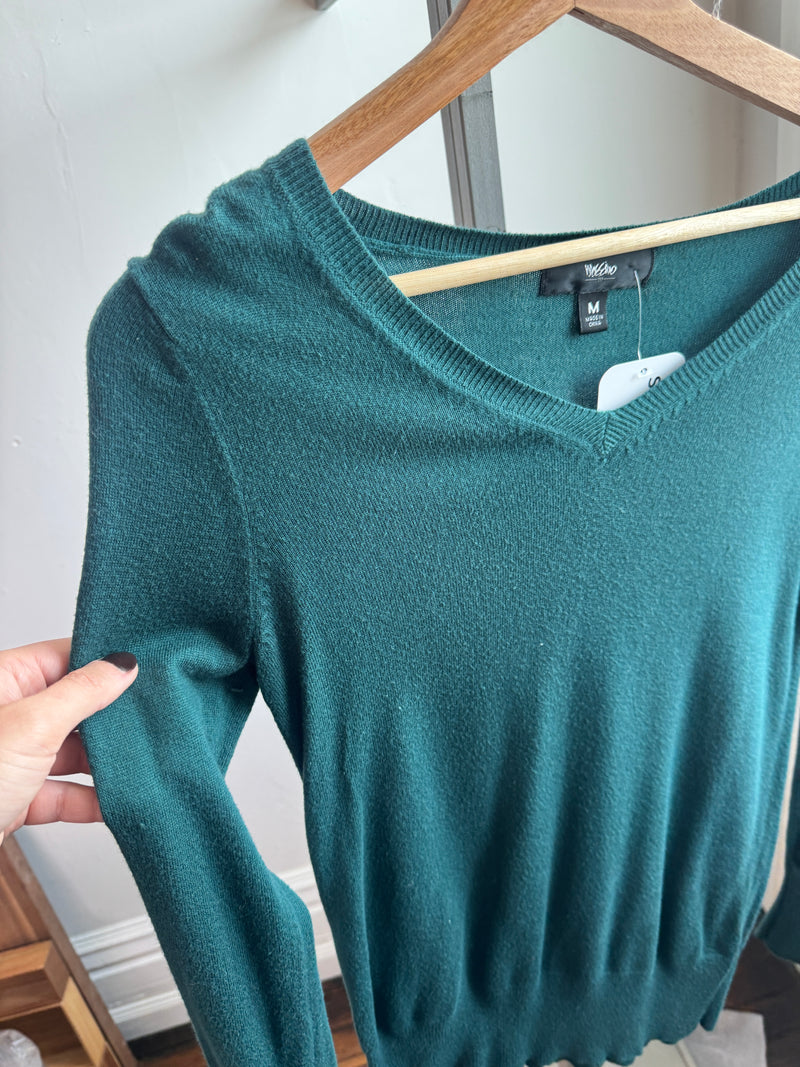 Green VNeck Sweater