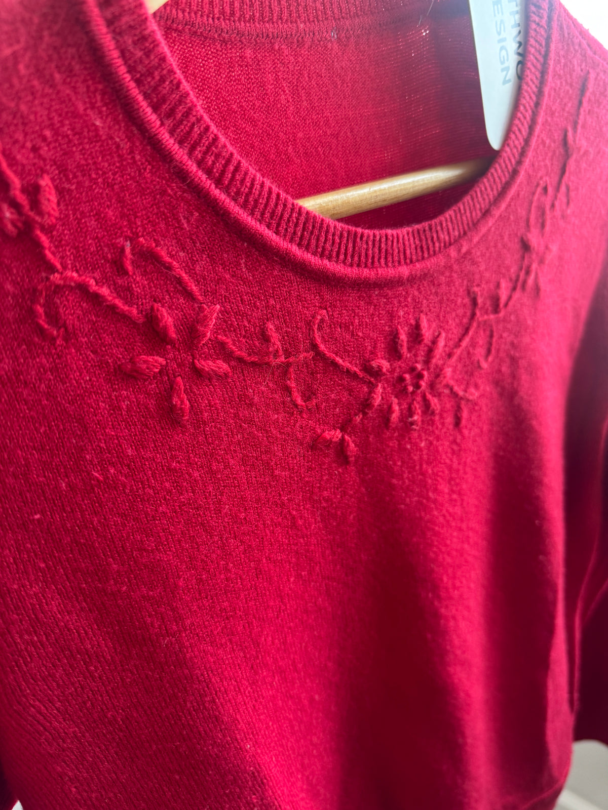 Vintage Red Long Sleeve Sweater