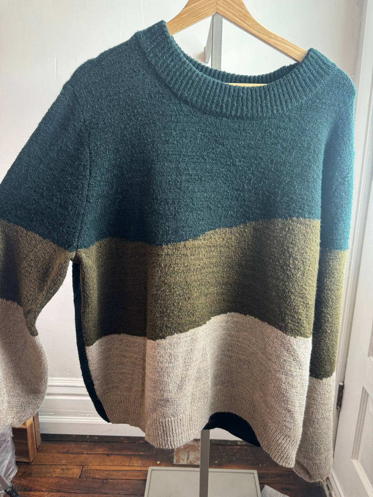 Green Block Sweater