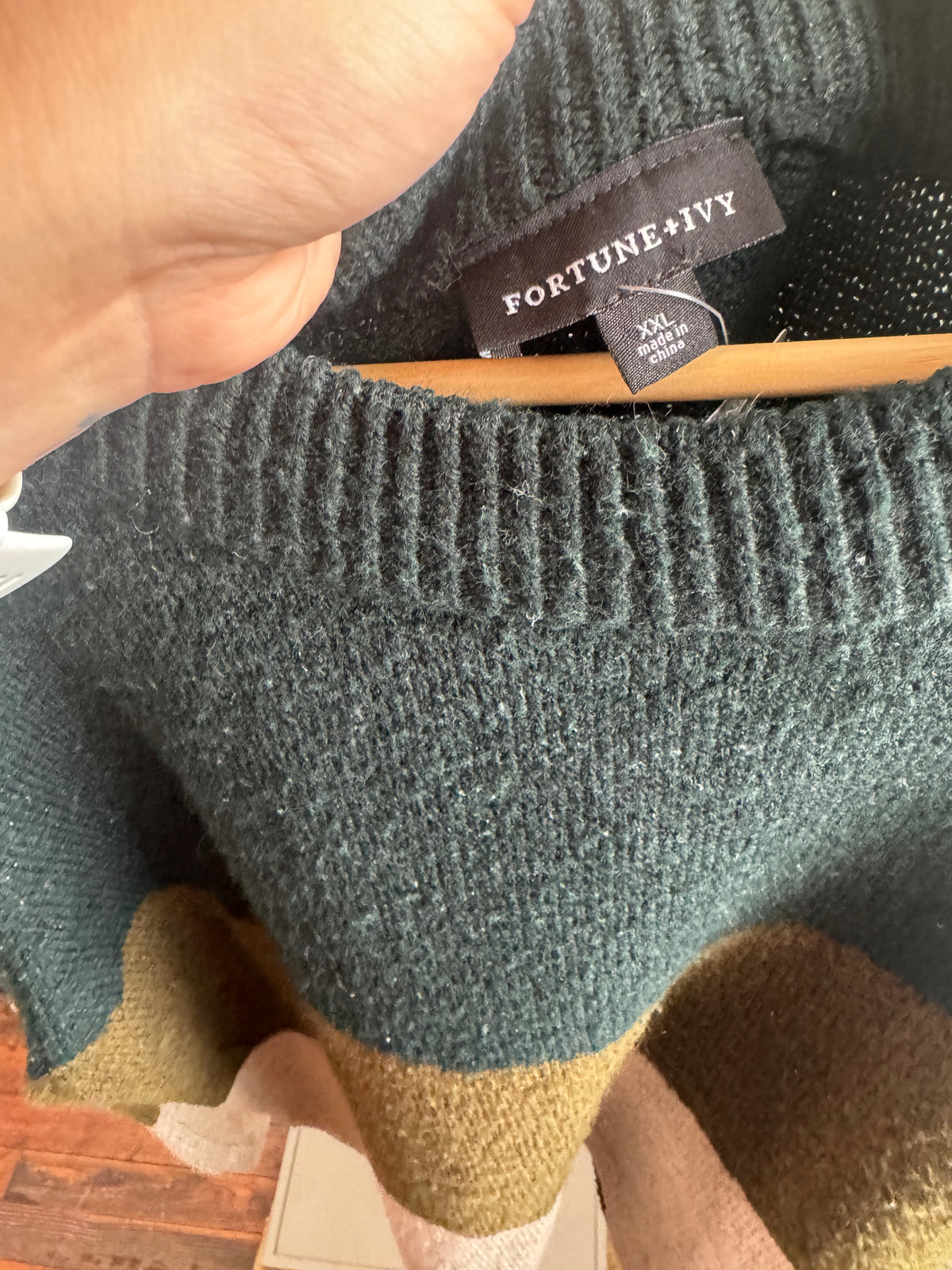 Green Block Sweater