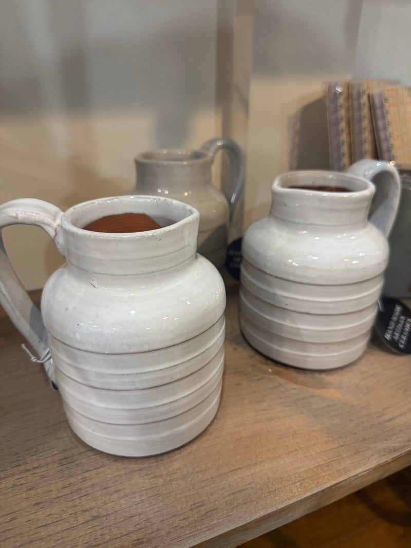 White Mini Pitcher Vase