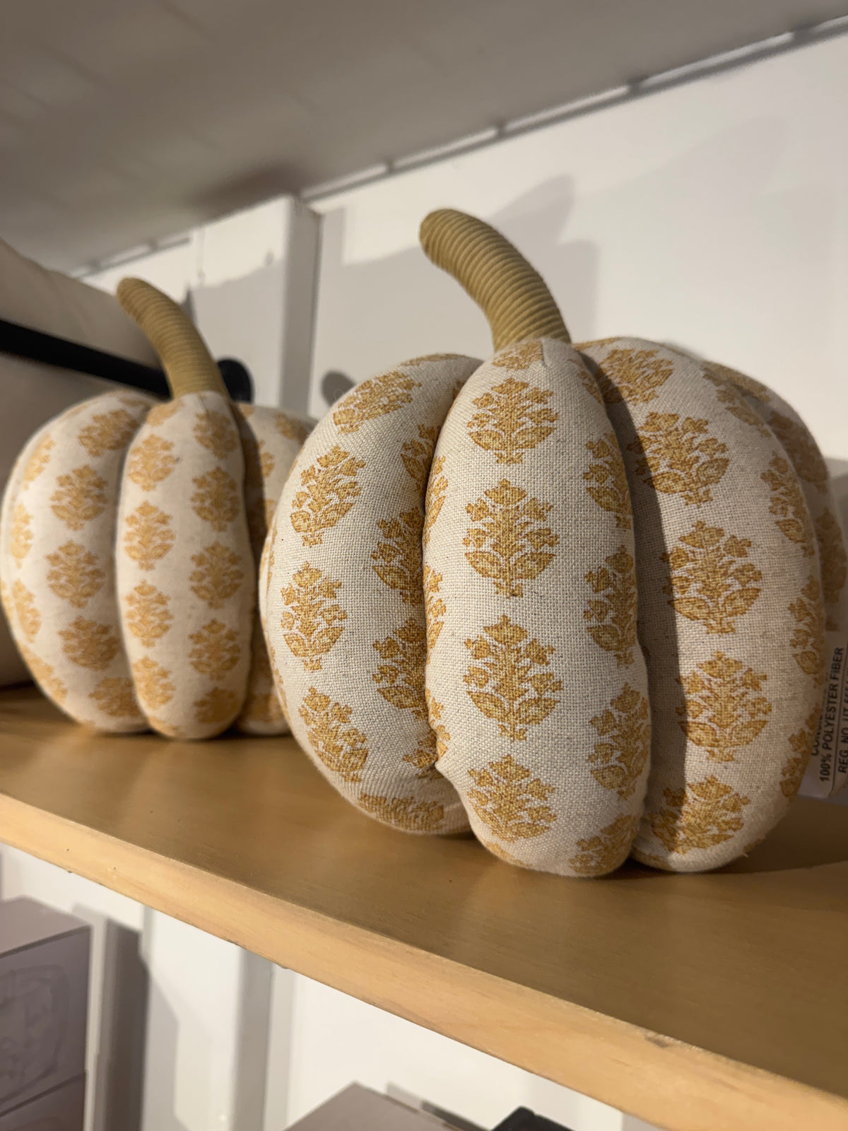 Yellow Damask Puffy Pumpkin